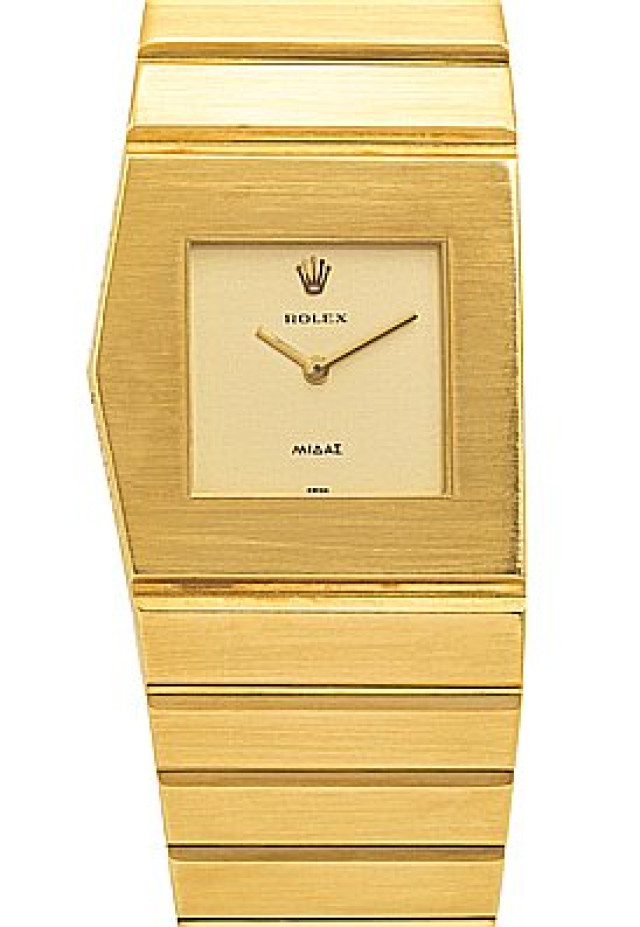 Rolex 3580 Yellow Gold Champagne with Coronet At 12 O'Clock